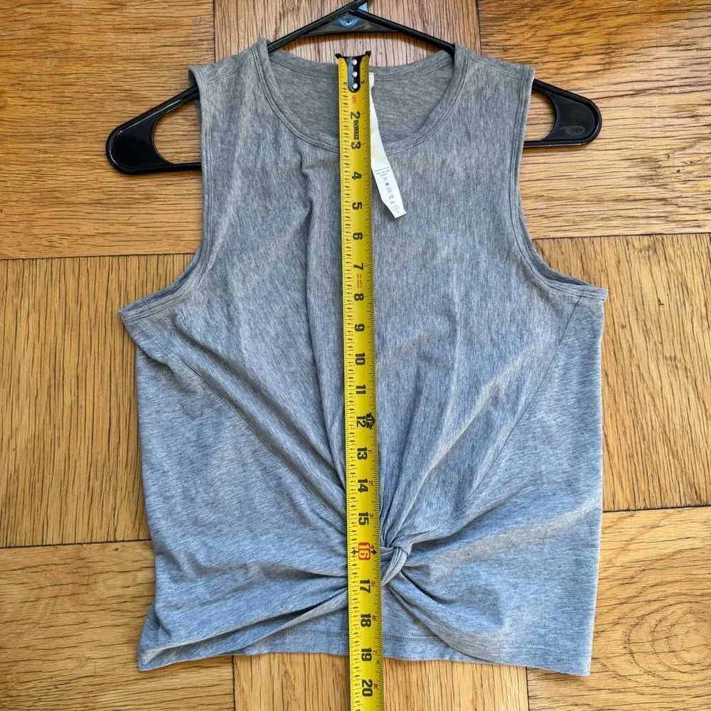 Lululemon Crescent Tank, Heathered Vapor (Gray), Size 2, EUC